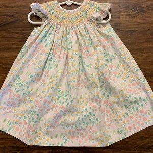 Delaney smocked floral ruffle sleeve dress Size 24M